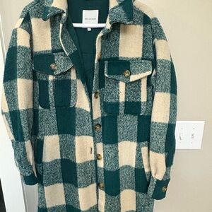 Avec Les Filles Teal and Cream Fabric